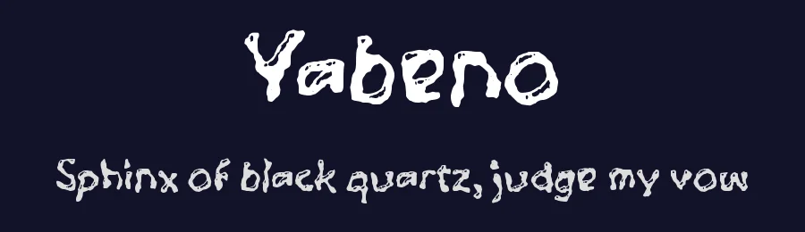 Yabeno by wepfont.com — Decorative Font — thumbnail 2