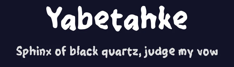 Yabetahke by wepfont.com — Decorative Font — thumbnail 2