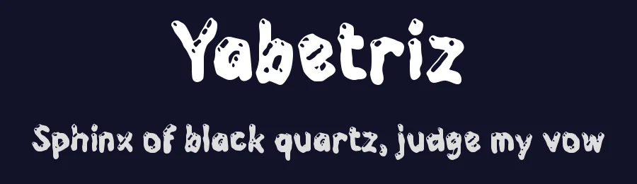 Yabetriz by wepfont.com — Decorative Font — thumbnail 2