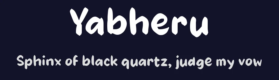 Yabheru by wepfont.com — Script Handwritten Font — thumbnail 2