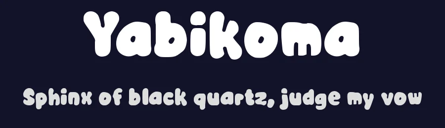 Yabikoma by wepfont.com — Decorative Font — thumbnail 2