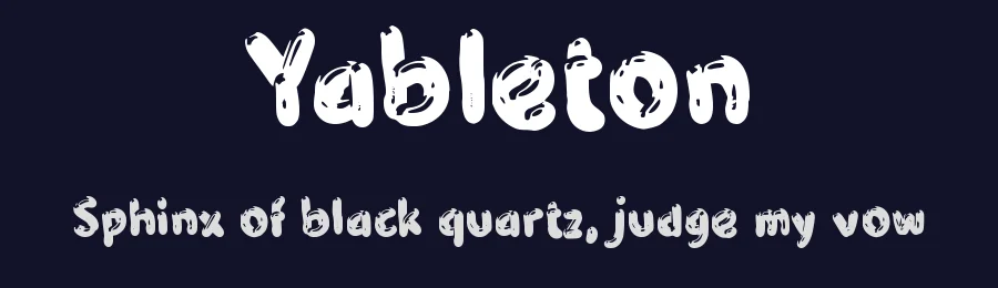 Yableton by wepfont.com — Decorative Font — thumbnail 2