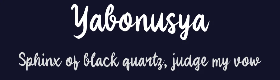 Yabonusya by wepfont.com — Script Handwritten Font — thumbnail 2