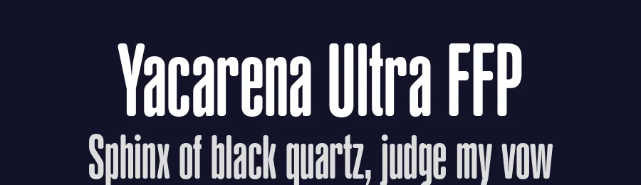 Yacarena Ultra FFP by deFharo — Sans Serif Font — thumbnail 2