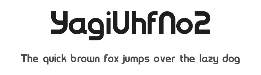 YagiUhfNo2 by ClaudeP — Display Font