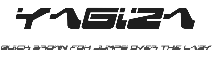 Yagiza by B-Rain — Display Font