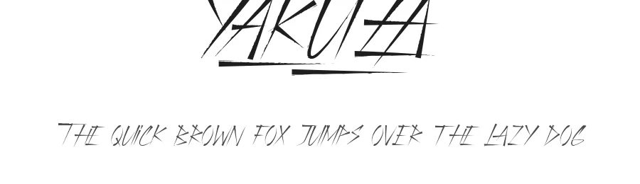 Yakuza by Noah Type — Decorative Font