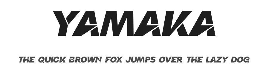 Yamaka by Mocha Frappuccino — Display Font