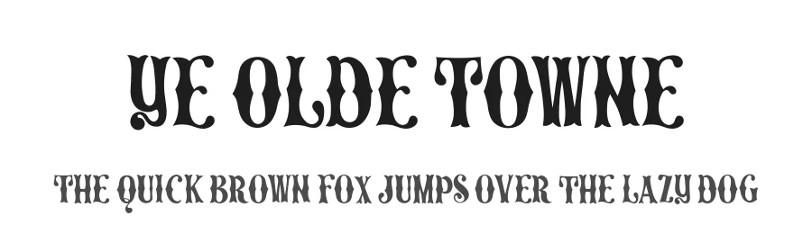 Ye Olde Towne by Sharkshock — Decorative Font