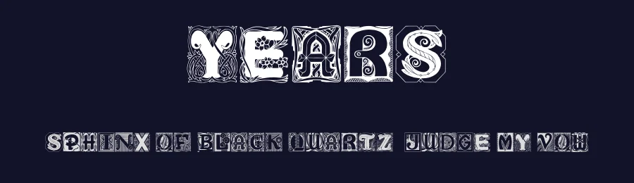 Years by Vladimir Nikolic — Decorative Font — thumbnail 2