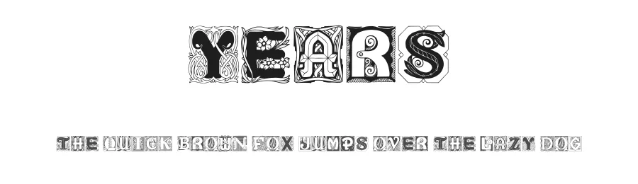 Years by Vladimir Nikolic — Decorative Font