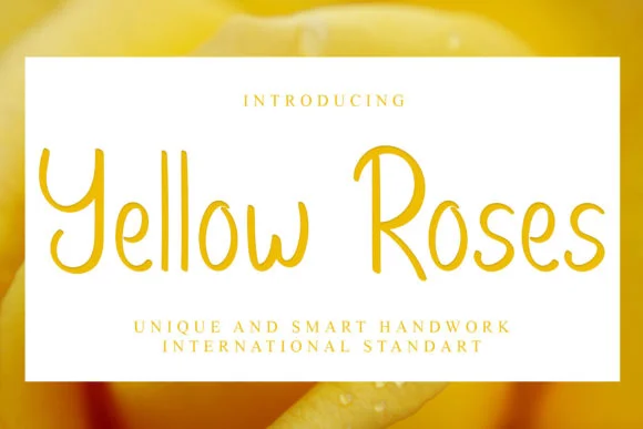 Yellow Roses Font by GiaLetter — Script Handwritten Font