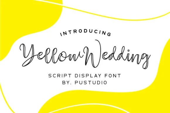 Yellow Wedding Font by pustudio — Script Handwritten Font