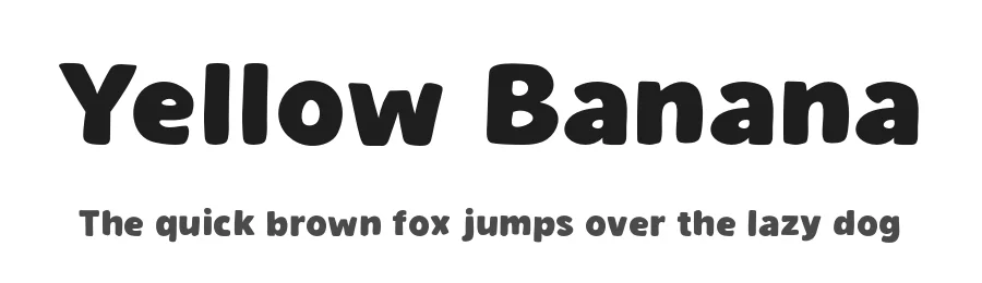 Yellow Banana by MJType — Decorative Font