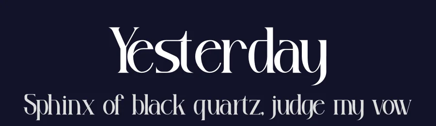 Yesterday by Storytype Studio — Sans Serif Font — thumbnail 2