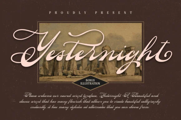 Yesternight Font by letterhend — Script Handwritten Font