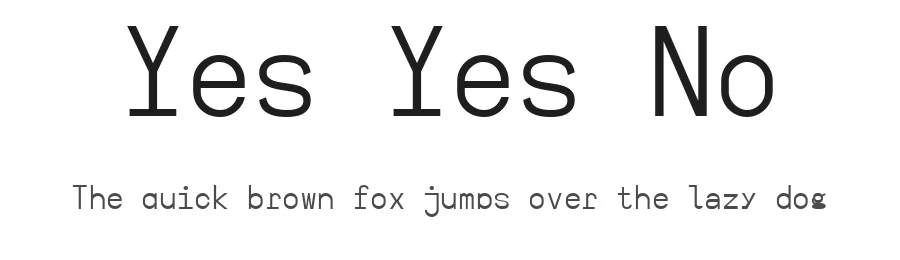 Yes Yes No by YesYesNo — Sans Serif Font