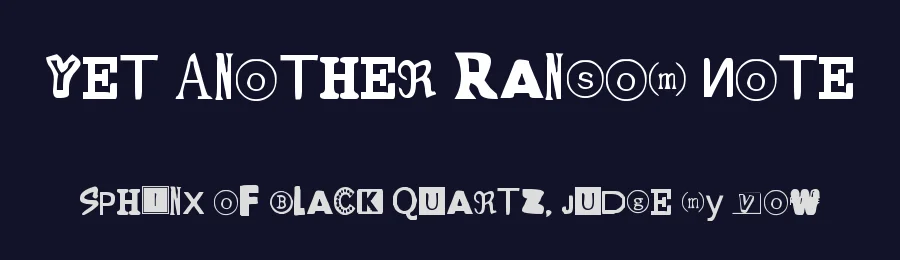 Yet Another Ransom Note by Phelan Riessen — Decorative Font — thumbnail 2