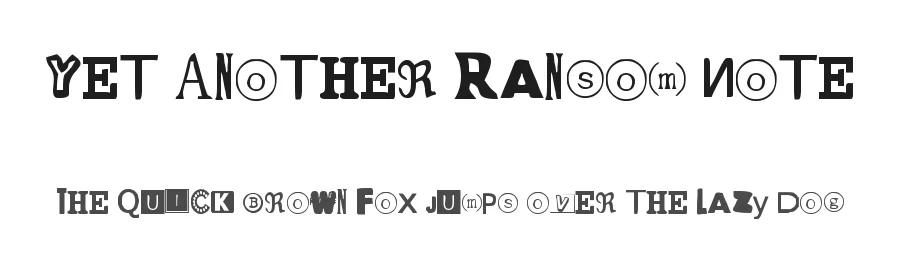 Yet Another Ransom Note by Phelan Riessen β Decorative Font