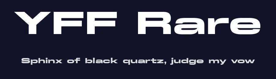 YFF Rare by YFF — Sans Serif Font — thumbnail 2