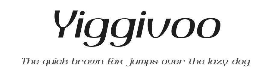 Yiggivoo by Peter Wiegel — Sans Serif Font