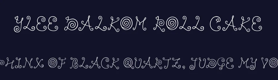 Ylee Dalkom Roll Cake by Y Lee — Decorative Font — thumbnail 2
