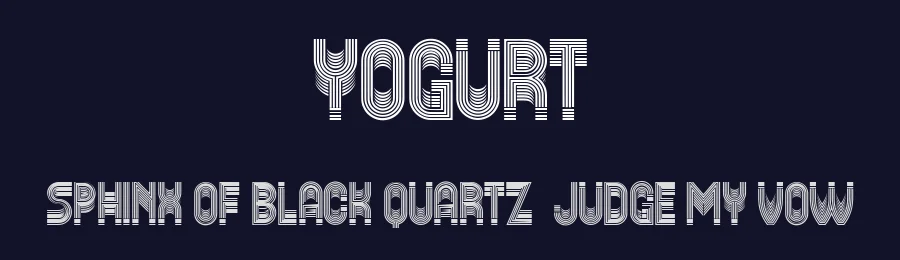Yogurt by Vladimir Nikolic — Decorative Font — thumbnail 2