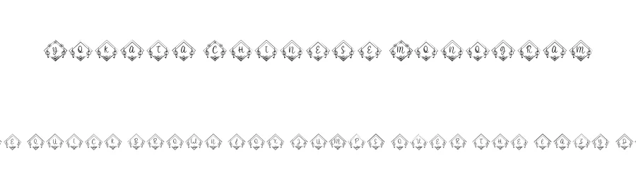 Yokata Chinese Monogram