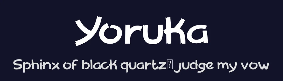 Yoruka by tkzgraphic — Decorative Font — thumbnail 2