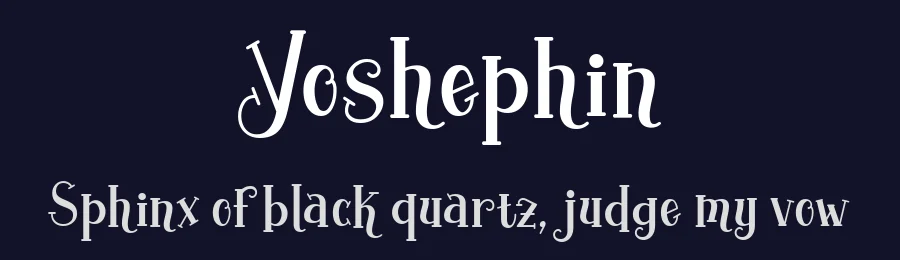 Yoshephin by 7NTypes — Decorative Font — thumbnail 2