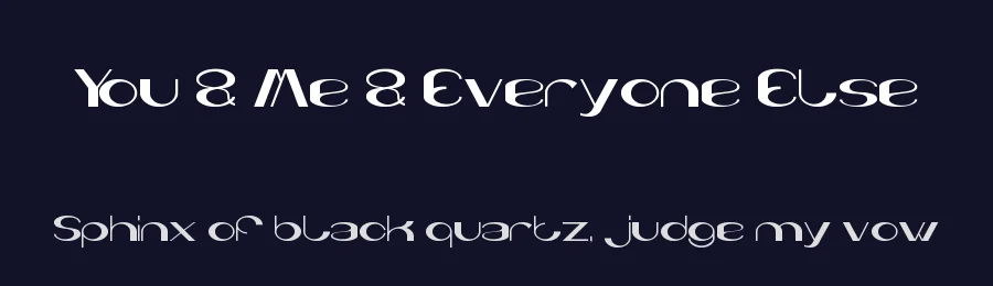 You & Me & Everyone Else by weknow — Decorative Font — thumbnail 2