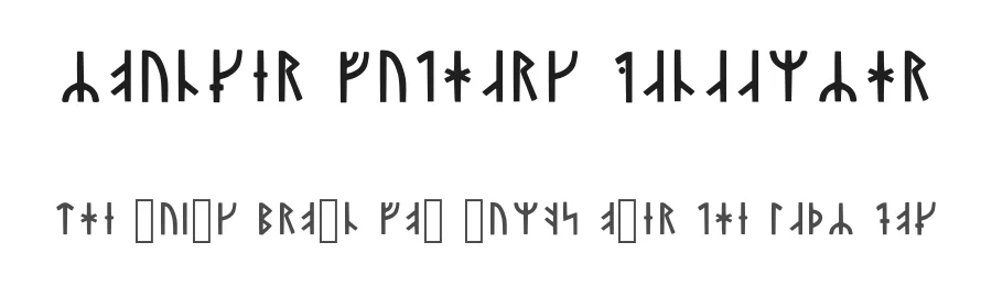 Younger Futhark Danaamyhr by Daniel Aasen Myhre β Dingbats Font