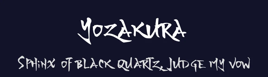 Yozakura by Kotonoha Kuju — Decorative Font — thumbnail 2