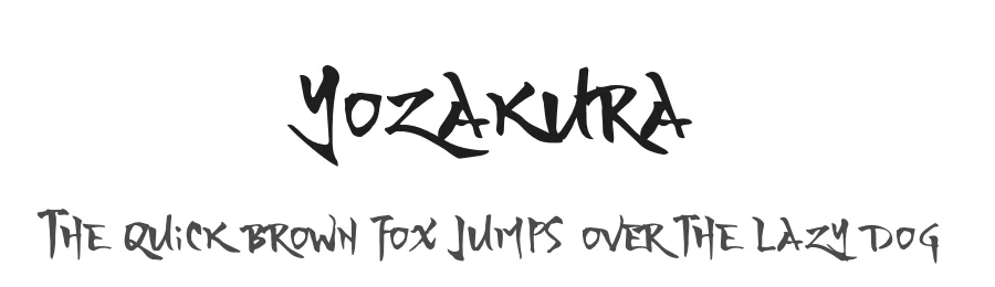 Yozakura by Kotonoha Kuju β Decorative Font