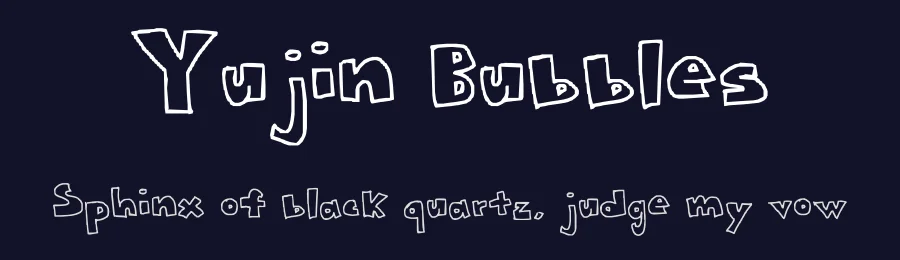 Yujin Bubbles by Yujin Chun — Decorative Font — thumbnail 2