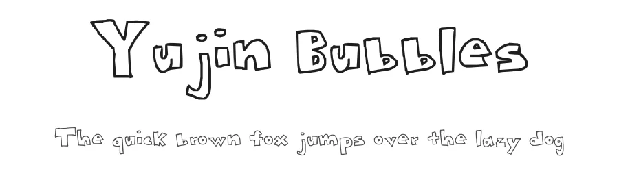Yujin Bubbles by Yujin Chun β Decorative Font