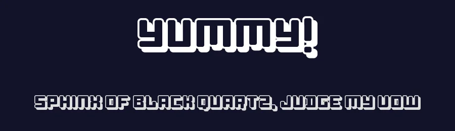 Yummy! by Isaac González — Display Font — thumbnail 2