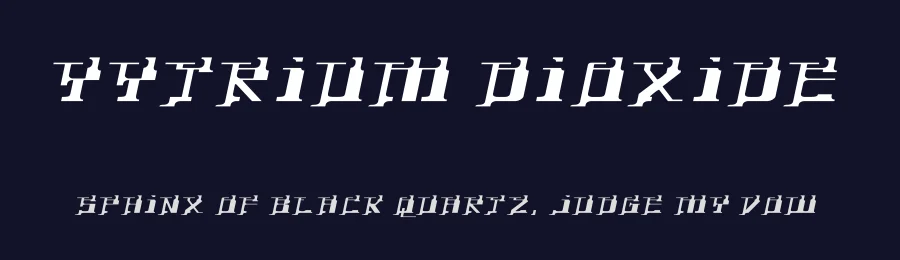 Yytrium Dioxide by Typodermic Fonts — Display Font — thumbnail 2