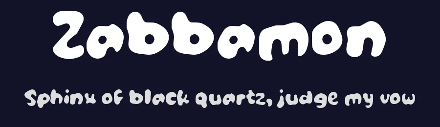 Zabbamon by wepfont.com — Decorative Font — thumbnail 2