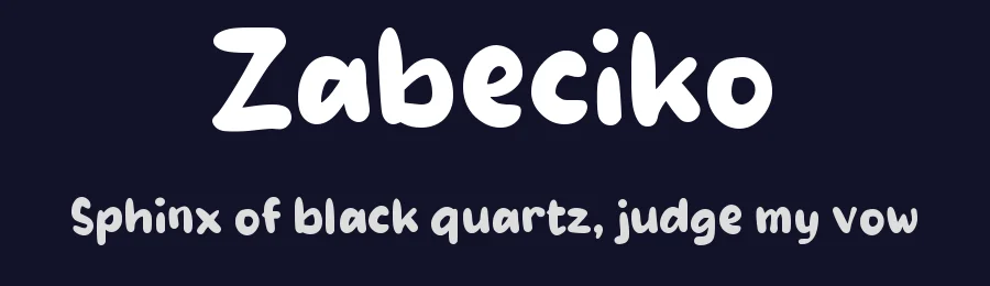 Zabeciko by wepfont.com — Decorative Font — thumbnail 2