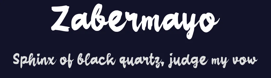 Zabermayo by wepfont.com — Script Handwritten Font — thumbnail 2
