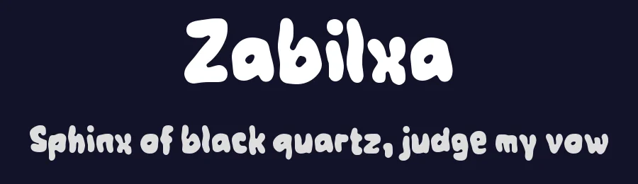 Zabilxa by wepfont.com — Decorative Font — thumbnail 2