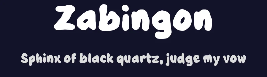 Zabingon by wepfont.com — Decorative Font — thumbnail 2