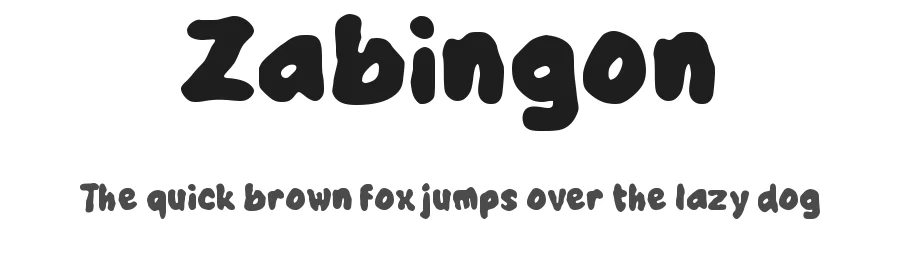 Zabingon by wepfont.com — Decorative Font