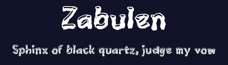 Zabulen by wepfont.com — Decorative Font — thumbnail 2