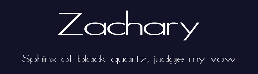 Zachary — Sans Serif Font — thumbnail 2
