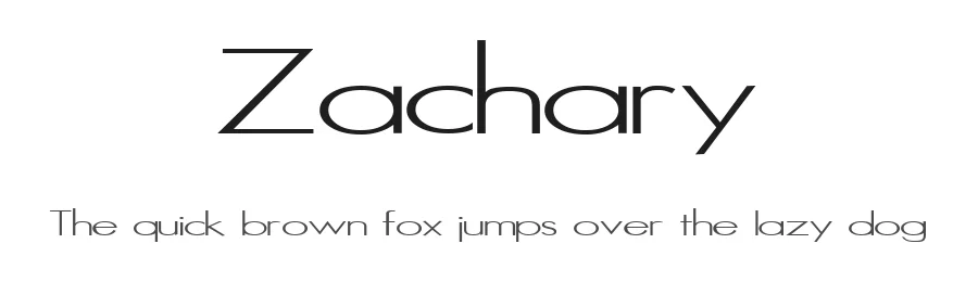 Zachary — Sans Serif Font