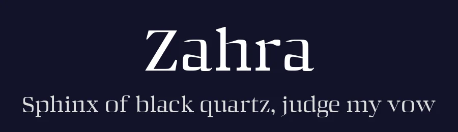 Zahra by creativetacos — Serif Font — thumbnail 2