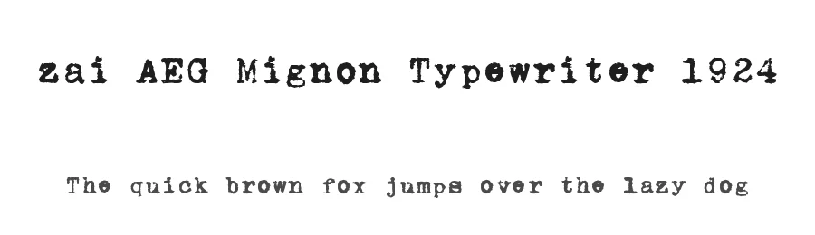 zai AEG Mignon Typewriter 1924