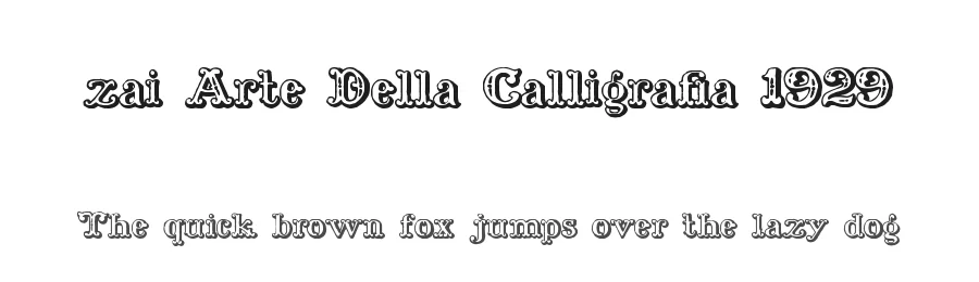 zai Arte Della Calligrafia 1929